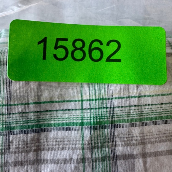 Oakley Men's XL Plaid Short Sleeve Cotton Shirt Button Up Green/White Beach Dad‎ - Picture 15 of 15